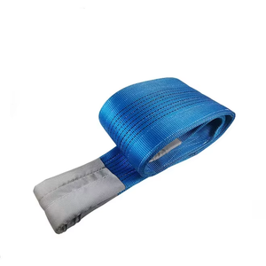 Tüv sertifikalı WLL 8ton 6m 240mm düz gözlü özelleştirilmiş dokuma Sling Polyester kaldırma kayışı - Product Image 2
