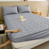 Protège-matelas matelassé imperméable de qualité supérieure en coton lavé, drap-housse doux et respirant