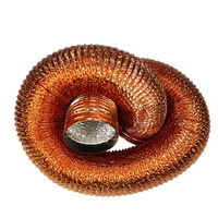 Conduit d'aération flexible en aluminium Conduit d'échappement ignifuge pour sécheur Conduit de climatisation en PVC Pièces détachées pour systèmes HVAC non isolés