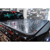 BESTWYLL 4X4 Couvre-caisse de camion en aluminium à profil bas, couvre-caisse rigide pliable en trois parties pour Ford Ranger Wildtrak Nissan Navara Triton XZ02