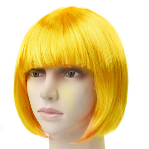 Pelucas Sintéticas Cortas de Diseño de Lujo, Resistentes a Altas Temperaturas, Lisas, 100% de Densidad, Hechas a Máquina para Mujeres - Product Image 6