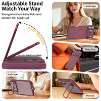 Funda Magnética Delgada para Teléfono Móvil con Soporte de Aluminio y Absorción de Impactos para iPhone 15 16 17 18 Pro Max, Proveedor de Fábrica