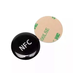 Aangepaste Logo Afdrukken 25Mm Nfc Tag Nfc Social Media Telefoon Tags Waterdichte Epoxy Rfid Actieve Tag