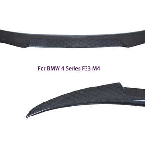 For 4 Series F33 Convertible&M4 M4 Style Honeycomb Carbon Fiber <b>Rear</b> <b>Spoiler</b> Trunk Wing 2013-2020 - Product Image 3