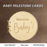 Cartes de jalons mensuels pour bébé personnalisées et élégantes, motif gravé peint à la main, multifonctionnelles, décoration d'intérieur, cadeau