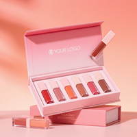 Caja de Embalaje de Lápiz Labial con Logotipo de Diseño Personalizado, Juego de Lápiz Labial Cosmético, Caja de Brillo Labial, Caja de Lápiz Labial