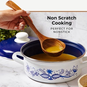 Bán Buôn 3Pcs Súp Muỗng Múc Gỗ Tếch Đồ Dùng Nhà Bếp Thiết Lập Đồ Dùng Nấu Ăn Bằng Gỗ Đồ Dùng Nhà Bếp Bằng Gỗ Muỗng Đặt - Product Image 3