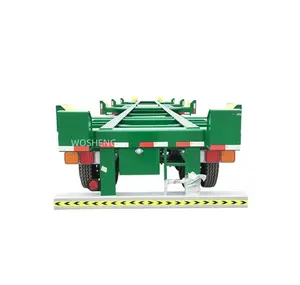 Wosheng Hot Selling 2 Axle Green 20FT 40FT Container Skeleton Semi Trailer
