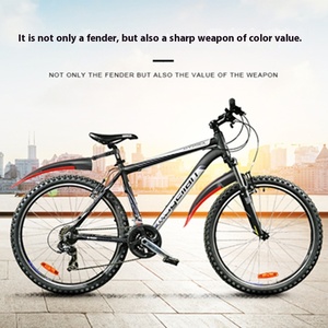 Verbreitertes Hochleistungs-Kunststoff-Fahrrad-Schutzblech-Set, farbig, vorne und hinten, verstellbar, für MTB, Rennrad und Citybike - Product Image 4