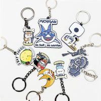 Regalo Promocional Empresarial con Logotipo Personalizado, Llavero de Aleación de Zinc con Foto Digital, Diseño Vintage de Dibujos Animados en 2D con Esmalte Suave