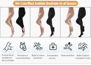 <span class=keywords><strong>Collants</strong></span> <span class=keywords><strong>de</strong></span> compression 20-30 mmHg pour femmes et hommes, soutien médical gradué, opaques, à bout ouvert - Product Image 4
