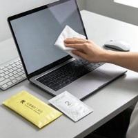Kit de préparation pour protection d'écran de téléphone avec lingettes humides, autocollant anti-poussière, chiffon en microfibre pour le nettoyage des surfaces, logo personnalisé OEM