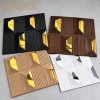 Panel Dinding PVC 3D Tahan Air Modular Bertekstur Embos Dekoratif Ukuran Warna Sesuai Pesanan Mudah Dipasang
