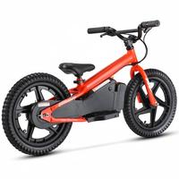 Sepeda Listrik Anak Rangka Baja Anti Guncangan Penuh 12/16 Inci Rem Cakram Aluminium Sadel Dapat Disesuaikan 170W Untuk Anak Laki-Laki Usia 3-8 Tahun