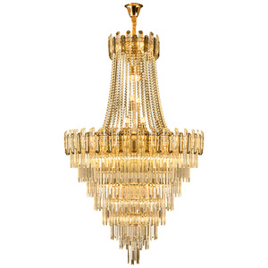 Modern Crystal Chandelier Round Multi Head LED <b>Light</b> For Living Room And Dining Room High Ceiling Villa Luxury <b>Lighting</b> - Product Image 4