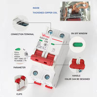 Mini disyuntores de circuito, interruptor de CA, precio bajo, tipo RCCB, protección 3P, 1P/2P/3P/4P, 230V, 400V, 6A-63A, V, cobre en miniatura