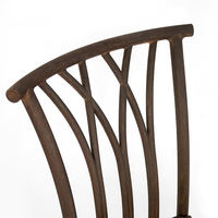 Chaise de salle à manger empilable en bois durable avec surface à grain de bois imitation délicat, mobilier multi-usages pour restaurant