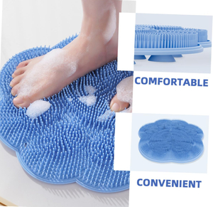Modern Oval Silicone Bath Brush Back Scrubber Pad with Suction <b>Wall</b> <b>Sticker</b> Anti-Slip Eco-Friendly Foot Massage Mat <b>for</b> <b>Bathroom</b> - Product Image 1