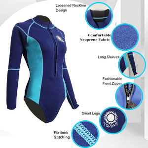 Combinaison <span class=keywords><strong>de</strong></span> plongée intégrale 1 pièce pour <span class=keywords><strong>femme</strong></span>, manches longues, fermeture éclair sur la poitrine, en néoprène, protection thermique - Product Image 4