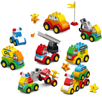Gran oferta, juguetes educativos para niños, regalos para niños, modelo de coche de dibujos animados para jardín de infantes, juegos de bloques de construcción, bloques, juguetes para coche