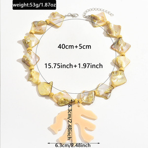 Collier de créateur inspiré des coquillages marins Resoul, collier de perles massives avec pierres précieuses, accessoires de plage - Product Image 4