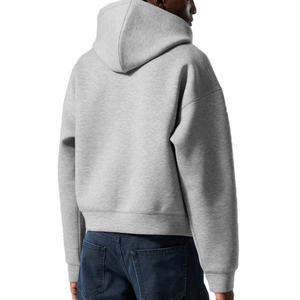 Sweat-shirts pour hommes en coton de haute qualité, personnalisés, avec fermeture éclair bidirectionnelle sur le devant, épaules tombantes, coupe ample, 500 g/m², tissu French Terry, coupe épurée - Product Image 3
