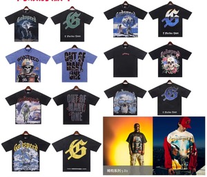 เสื้อยืดผู้ชายคุณภาพสูง เสื้อผ้าสตรีทแฟชั่น พิมพ์ลายกราฟิก สไตล์วินเทจ เสื้อยืดโอเวอร์ไซส์สำหรับผู้ชาย - Product Image 1
