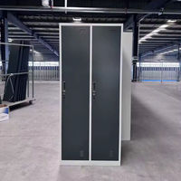 Casier de rangement ventilé en acier verrouillable |   Armoire en métal durable pour chambre à coucher, salle de sport, usage commercial