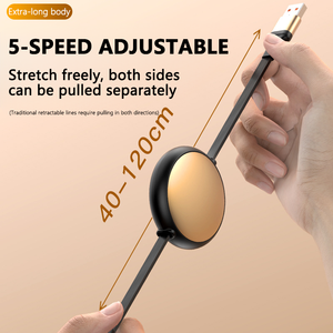 Biểu Tượng Tùy Chỉnh Quà Tặng 120W 2 Để 3 USB Loại C Đa Chức Năng Có Thể Thu Vào Cáp Sạc Cáp Cho Điện Thoại Di Động - Product Image 4