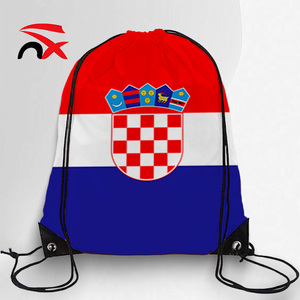 Sac à cordon portable personnalisé en polyester 210T avec drapeaux nationaux des Pays-Bas, Haïti et Ghana pour événements sportifs et activités électorales - Product Image 3