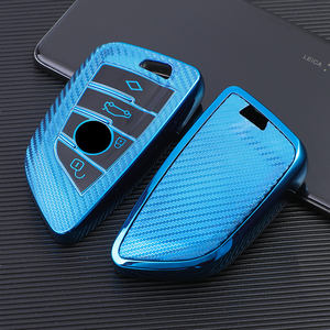 Étui de protection pour clé de voiture en TPU souple en fibre de carbone, accessoires pour clés de voiture B M W X1 X3 X5 3 5 7 Series, porte-clés, sac - Product Image 3