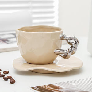 Ensemble tasse et soucoupe à café au design élégant, style INS, pour le thé de l'après-midi à la maison, en céramique, avec coffret cadeau - Product Image 4
