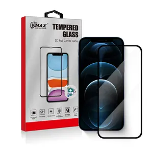 Protetor de tela de celular para iphone 12, 3d, capa completa, hd transparente, para iphone 12 12 pro max