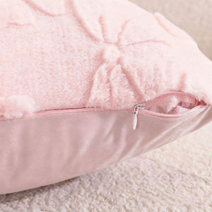 Schleifenkissenbezüge Set mit 2 Stück Coquette Raumdekoration Niedliche Kunstfell Weiche Schleifenknoten Flauschige Plüsch Ästhetische Kissenbezüge - Product Image 5