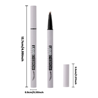Trendy Portable Brown & Gold Factory Direct Vegan High Color Payoff Square Brush Tip Crayon à sourcils liquide avec logo personnel