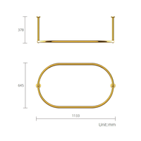 Rail de rideau de douche en acier doux, style moderne, accessoires pour salle de bain