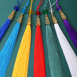 Adorno de Borla de 40cm Estilo Chino, Flecos Decorativos de Poliéster para Hanfu y Guqin - Product Image 3