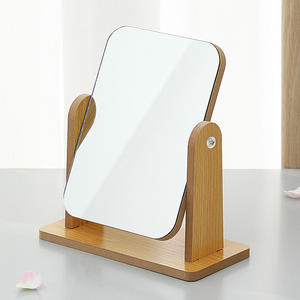 Factory Supply High Quality 360° Rotating Wooden Makeup <b>Mirror</b> Adjustable Tabletop Dressing <b>Mirror</b> for Home & Travel - Product Image 1