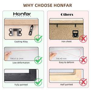 Đơn giản hiện đại lớn A1 khung ảnh gỗ sồi rắn gỗ cứng Khung ảnh treo tường khách sạn trang trí phòng khách - Product Image 3