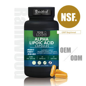 Private Label Alfa-Liponzuur 120 Capsules 500Mg-1000Mg Alfa-Liponzuur Capsules - Product Image 1