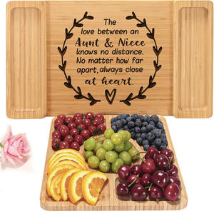 Deli Board bambú tía regalos charcutería de madera cortar picar <span class=keywords><strong>delicatessen</strong></span> cocina queso tablero conjunto - Product Image 1