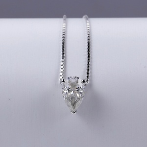 Joyería Messi MSN-634, Colgante de Moissanita de 18K con Diseño de Pera, para Fiesta, Regalo para Chicas/Mujeres - Product Image 2