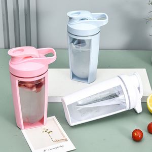 Bouteille de sport en plastique légère et durable, avec logo personnalisé, shaker pour la salle de sport - Product Image 3