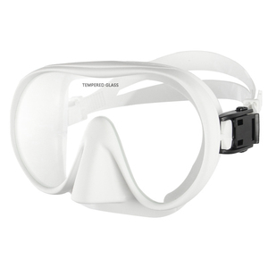 Lentille en verre trempé simple Masque de plongée en apnée Sangle de jupe en silicone Lunettes de plongée en apnée Masque de plongée libre - Product Image 1
