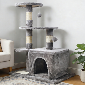 Torre <span class=keywords><strong>para</strong></span> Gatos de Cuatro Niveles con Postes de Sisal <span class=keywords><strong>para</strong></span> Rascar y Condo <span class=keywords><strong>para</strong></span> Gatos de Interior - Product Image 5