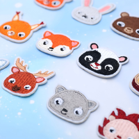 Lot de 12 patchs autocollants en forme de têtes d'animaux pour vêtements, chapeaux, sacs, chaussettes, usage quotidien pour cadeaux DIY, activités commerciales, décoration