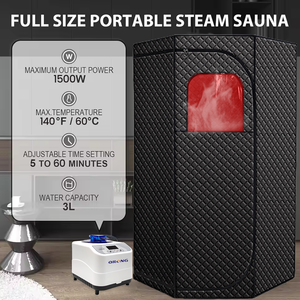 Tente de <span class=keywords><strong>sauna</strong></span> infrarouge moderne en acrylique de taille normale portable, <span class=keywords><strong>sauna</strong></span> infrarouge lointain pour une personne, pentagonal, avec coussin chauffant pour les pieds - Product Image 2