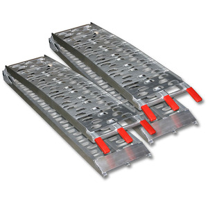 Rampes de moto portables en aluminium robuste, design pliable, capacité de 340 kg, 223x28 cm, pour VTT, moto, MX, camionnette, remorque, utilisation hors route - Product Image 2