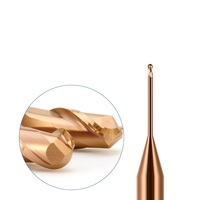 Fraise à queue sphérique à col long en carbure de tungstène HRC60 0,5 mm à 2 dents pour rainurage profond, outil de coupe CNC, ODM OEM