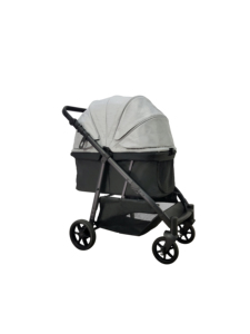 <span class=keywords><strong>Poussette</strong></span> pliable <span class=keywords><strong>pour</strong></span> animaux de compagnie en aluminium de luxe, imperméable, avec poignée réglable et cordes de sécurité - Product Image 4